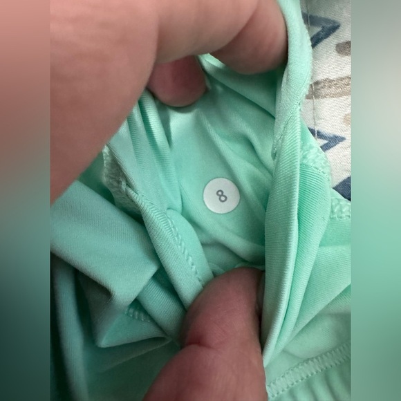 Lululemon Run: Pace Skirt in  Wagon Stripe Fresh Teal / White - Picture 8 of 11